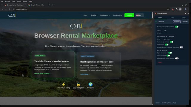 Превью прямого эфира арендованного Chrome на канале browser4rent